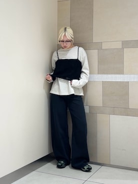 「かぐれ（カグレ）のアイテム（Tシャツ/カットソー）」を使った、唯さん（レディース・161cm）の秋コーディネート