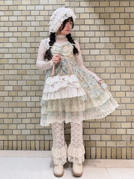 「myu:loret（ミュウロレット）のアイテム」を使った、みっちゃんさん（レディース・155cm）の春コーディネート