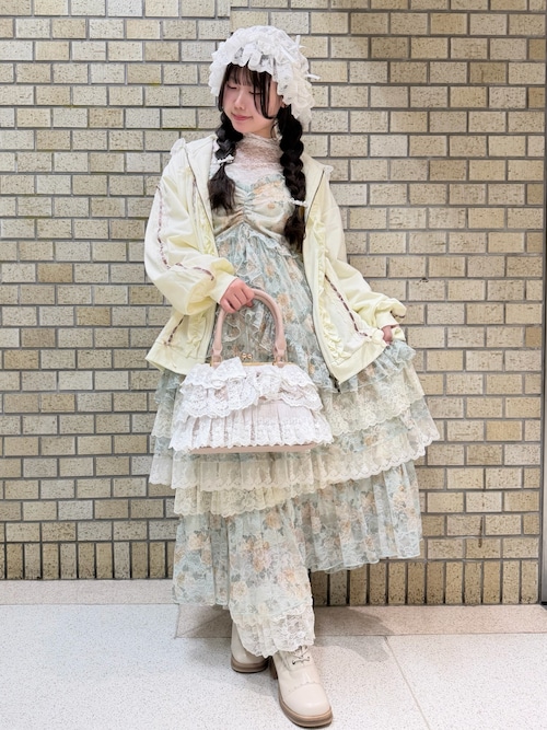 レースフリルがま口バッグ（ボストンバッグ）｜axes femme（アクシーズ