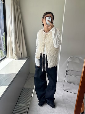 「アイテム（ベスト）」を使った、nodopachiさん（レディース・162cm）の夏コーディネート