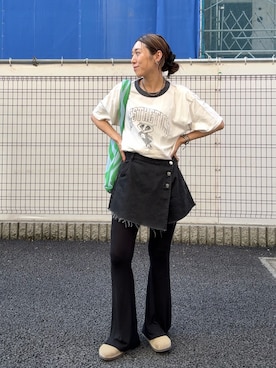 「アイテム（スリッポン）」を使った、nodopachiさん（レディース・162cm）の夏コーディネート