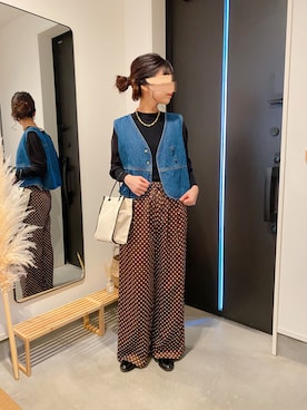 「CROWN（クラウン）のアイテム」を使った、aki*さん（レディース・162cm）の冬コーディネート