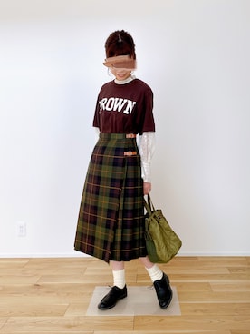 「napron（ナプロン）のアイテム」を使った、aki*さん（レディース・162cm）の春コーディネート