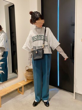 「CROWN（クラウン）のアイテム」を使った、aki*さん（レディース・162cm）の冬コーディネート