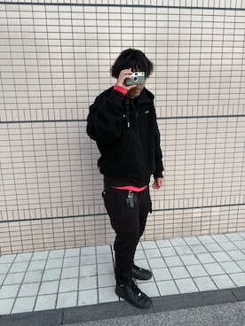 「アイテム（スウェットパンツ）」を使った、yuya79131さん（メンズ・173cm・20代）の冬コーディネート