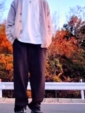 「アイテム（スウェットパンツ）」を使った、kanata0827さん（メンズ・165cm）の冬コーディネート