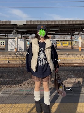 「GAP（ギャップ）のアイテム」を使った、o429qさん（レディース・151cm）の冬コーディネート