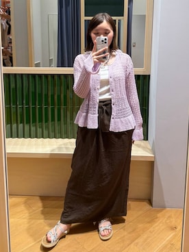 「BAYFLOW（ベイフロー）のエスニックロープサンダル（サンダル、シルバー系）」を使った、bfmaritanさん（レディース）の夏コーディネート