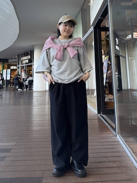 「BAYFLOW（ベイフロー）のアイテム（パンツ）」を使った、bfmaritanさん（レディース・157cm）の春コーディネート