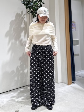 「BAYFLOW（ベイフロー）のアイテム（パンツ）」を使った、bfmaritanさん（レディース・157cm）の春コーディネート