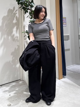 「BAYFLOW（ベイフロー）のアイテム（パンツ）」を使った、bfmaritanさん（レディース・157cm）の春コーディネート