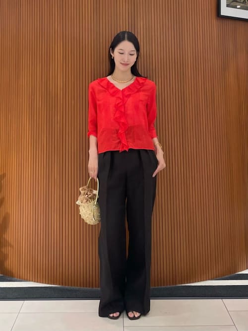 TOMORROWLAND collection ブラウス シャツ コットンシルクシャンブレー 