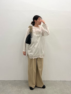 「russet（ラシット）のアイテム（ショルダーバッグ）」を使った、ka97naさん（レディース・164cm）の秋コーディネート
