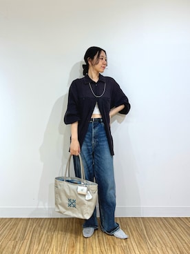 「russet（ラシット）のレザーイヤホンケースチャーム（その他、シルバー系）」を使った、ka97naさん（レディース・164cm）の夏コーディネート