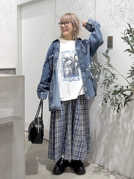 「LEPSIM（レプシィム）のアイテム（Tシャツ/カットソー）」を使った、asahi0319さん（レディース・153cm）の秋コーディネート