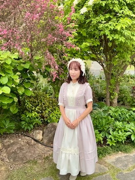 「axes femme（アクシーズファム）のアイテム（ワンピース、ピンク系）」を使った、cream1010さん（レディース・149cm）の夏コーディネート