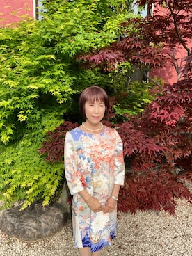「リメイク服のアイテム（ワンピース、その他）」を使った、cream1010さん（レディース・149cm）の夏コーディネート