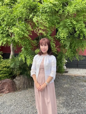 「しまむら（シマムラ）のアイテム（ワンピース、ピンク系）」を使った、cream1010さん（レディース・149cm）の夏コーディネート