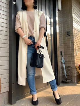 「ごきげんウィーク」｜「アイテム（バレエシューズ）」を使った、𝕞𝕚𝕚𝕚𝕚.𝟛𝟙𝟜 さん（レディース・162cm）の春コーディネート