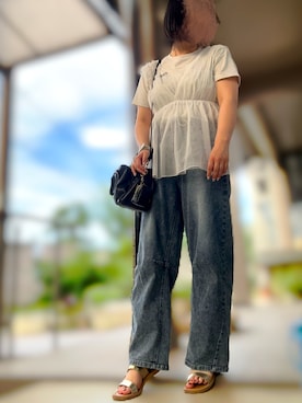 「しまむらコーデ」｜𝕞𝕚𝕚𝕚𝕚.𝟛𝟙𝟜 さん（レディース・162cm）の夏コーディネート