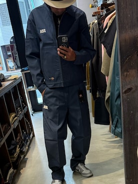 「Dickies（ディッキーズ）のアイテム（ジャケット/アウター、ブルー系）」を使った、deku91さん（メンズ・180cm）の夏コーディネート