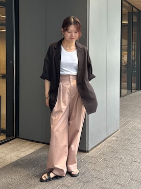 「B.C STOCK（ベーセーストック）のアイテム」を使った、Haruさん（レディース・155cm）の夏コーディネート