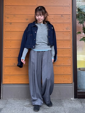 「Wrangler（ラングラー）のアイテム」を使った、Haruさん（レディース・155cm）の春コーディネート