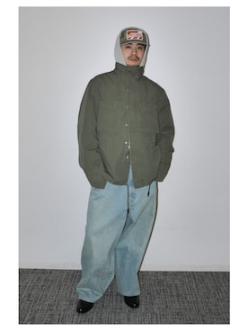 「bal（バル）のBAL / バル  POCKET FIELD JACKET（その他アウター、グリーン系）」を使った、OKAKUさん（メンズ・177cm）の春コーディネート