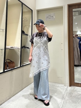 「CIAOPANIC TYPY（チャオパニックティピー）のアイテム（帽子）」を使った、HONOさん（レディース・156cm）の夏コーディネート