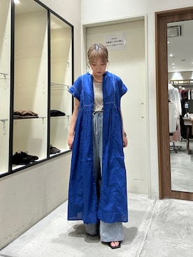 「CIAOPANIC TYPY（チャオパニックティピー）の【販売枚数13万枚突破!!】＜抗菌防臭＞2WAY配色タンクトップ（タンクトップ、グレー系）」を使った、HONOさん（レディース・156cm）の夏コーディネート