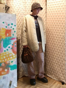 「Onitsuka Tiger（オニツカタイガー）のアイテム（スニーカー、ブラック系）」を使った、くらのすけさん（レディース・158cm）の春コーディネート