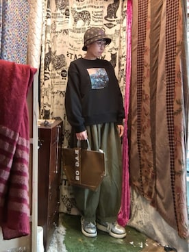 「HARVESTY（ハーベスティ）のアイテム」を使った、くらのすけさん（レディース・158cm）の春コーディネート