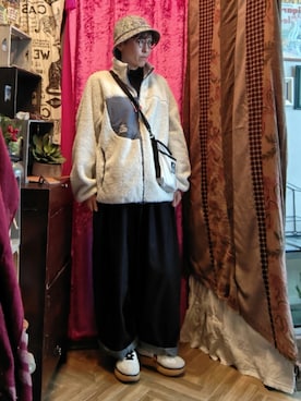 「CHUMS（チャムス）のアイテム」を使った、くらのすけさん（レディース・158cm）の春コーディネート