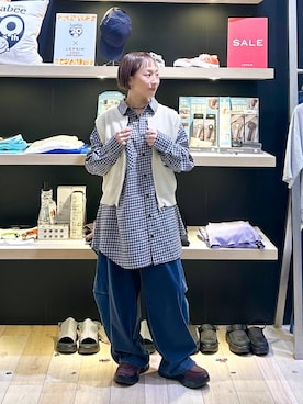 「LEPSIM（レプシィム）のデニムドッキングパンツ　1023674（デニムパンツ、ブルー系）」を使った、takihazuさん（レディース・148cm）の夏コーディネート