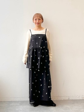 「アイテム（その他トップス、グレー系）」を使った、takihazuさん（レディース・148cm）の春コーディネート