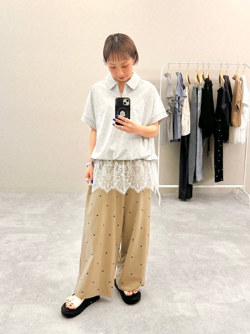 ドット刺繍パンツ 646561（その他パンツ）｜LEPSIM（レプシィム）の