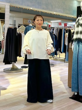 「LEPSIM（レプシィム）のアイテム（デニムパンツ）」を使った、takihazuさん（レディース・148cm）の秋コーディネート