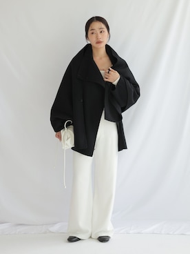 「スタンドカラー」｜chlal online storeさん（レディース・165cm）の秋コーディネート