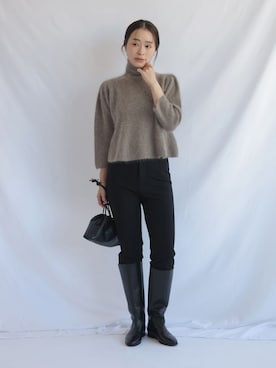 「SLOBE IENA（スローブイエナ）のアイテム（クラッチバッグ）」を使った、chlal online storeさん（レディース・165cm）の秋コーディネート