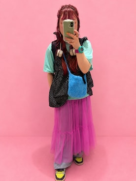 「coca（coca）（コカ）のアイテム」を使った、まりっぺさん（レディース・152cm）の夏コーディネート