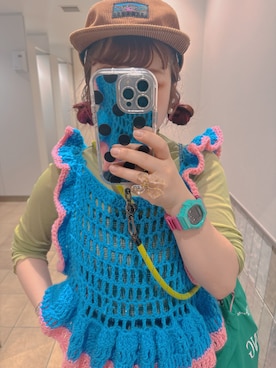 「アイテム（ベスト）」を使った、まりっぺさん（レディース・152cm）の夏コーディネート