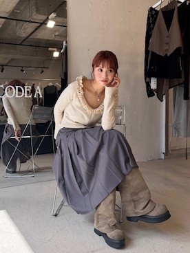 「CODE A（コードエー）のアイテム」を使った、kanami927さん（レディース・161cm）の夏コーディネート