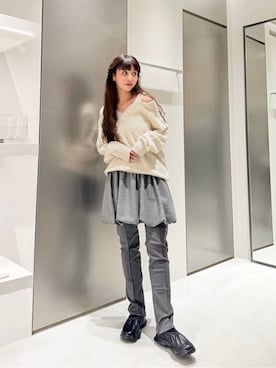 「CODE A（コードエー）のアイテム（ニット/セーター）」を使った、kanami927さん（レディース・161cm）の冬コーディネート