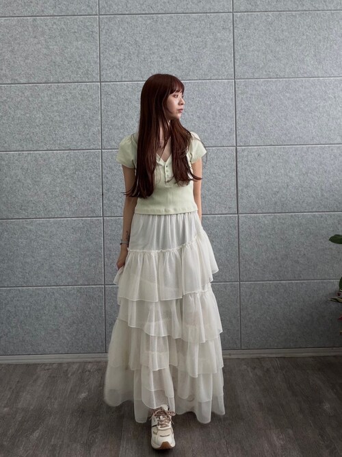 M dramatic dot tulle skirt（スカート）｜CODE A（コードエー）の