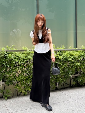 「CODE A（コードエー）のアイテム（ニット/セーター）」を使った、kanami927さん（レディース・161cm）の夏コーディネート