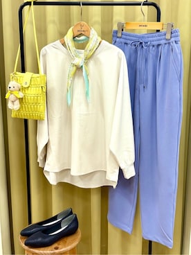 「アイテム（チャーム）」を使った、くりまろんさん（レディース・165cm）の春コーディネート