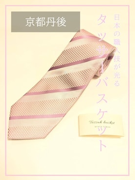 「TAKEO KIKUCHI（タケオキクチ）の【Made in JAPAN】タッサーバスケット シルクネクタイ（ネクタイ、ピンク系）」を使った、yasuさん（メンズ・176cm）の冬コーディネート