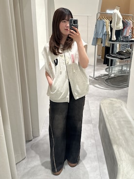 「パッチワーク」｜mahoさん（レディース・162cm）の春コーディネート