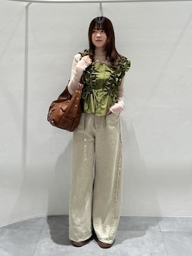 「w closet（ダブルクローゼット）のアイテム」を使った、mahoさん（レディース・162cm）の春コーディネート
