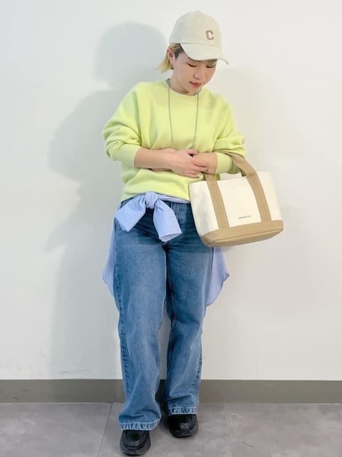 お値下げします！！　nowos ニット　シェットランド　アイボリー YONETOMI NEW BASIC（ヨネトミニューベーシック） リジッド シー
